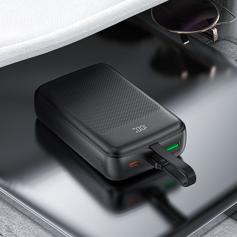 AceFast | 17970 | M14 | 20000 PD22.5W Power Bank With Cable | Black AceFast | 17970 | M14 | 20000 PD22.5W Power Bank With Cable | Black